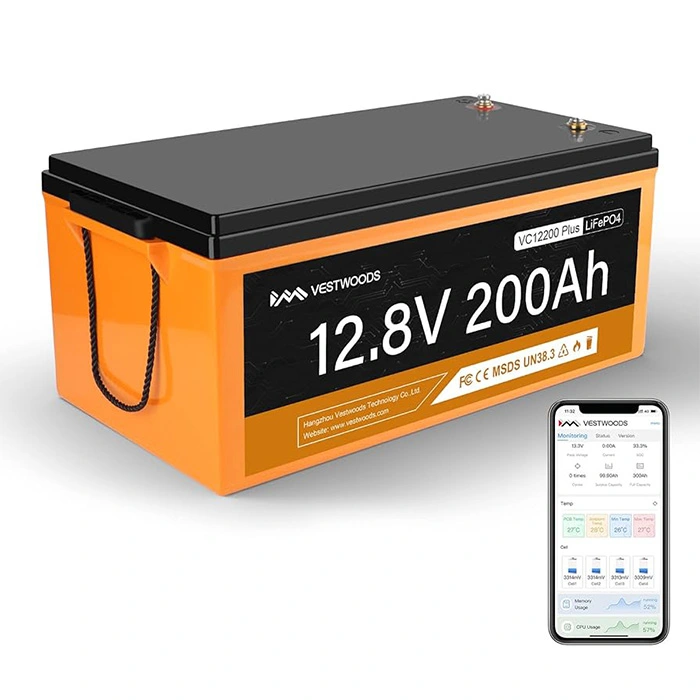 Vestwoods 12V 200Ah LiFePO4 Lithium Battery