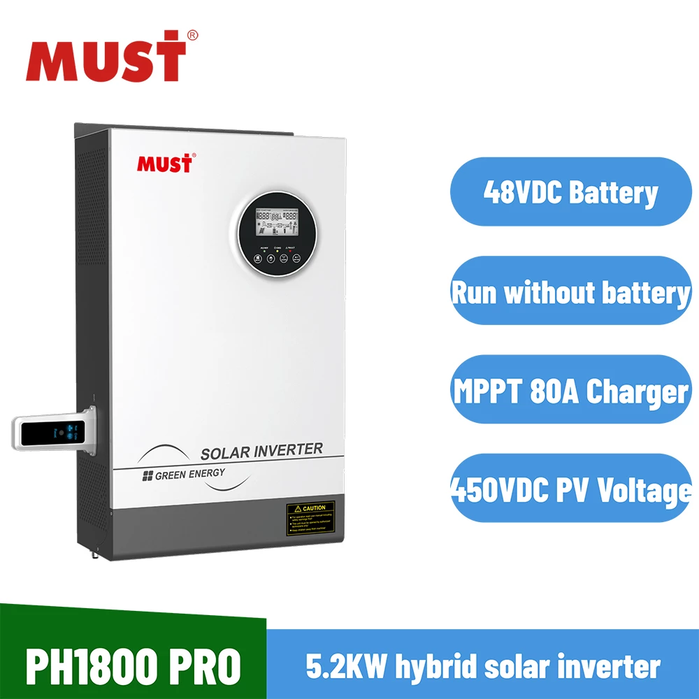 MUST PV1800 Pro Series 5.5KW Hybrid Solar Inverters